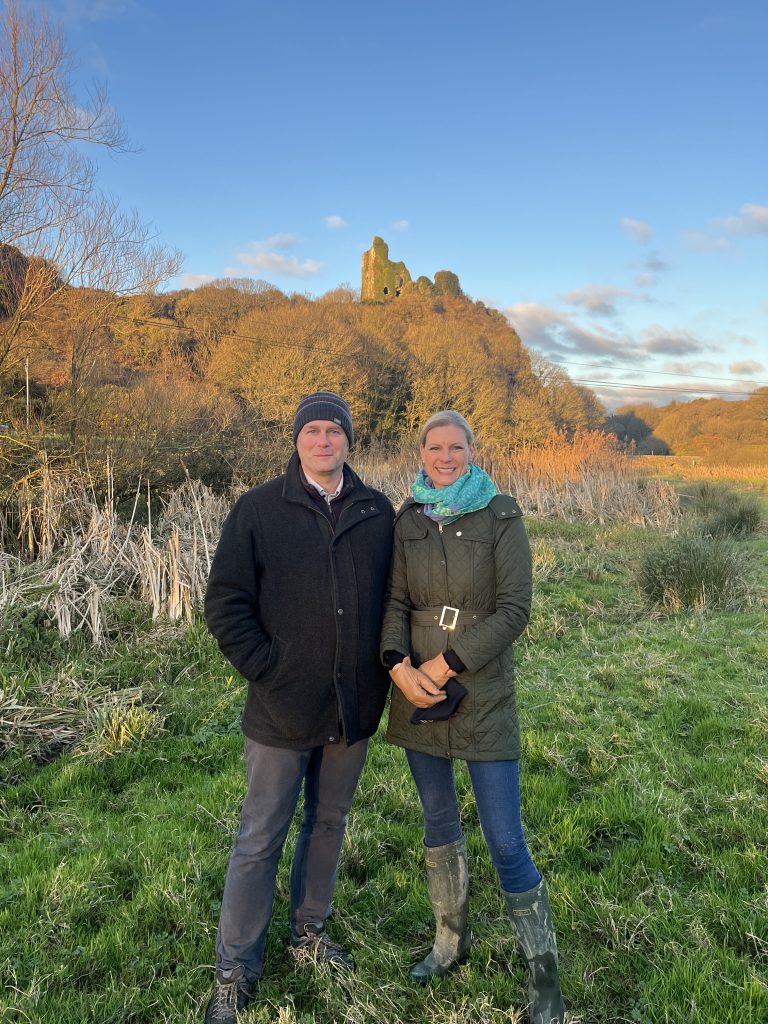 Dep. Marc Ó Cathasaigh with Minister Pippa Hackett, Dunhill.